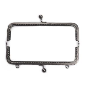 20cm Square Metal Purse Frame Handle for Clutch Bag Accessories Making Kiss Clasp Lock Bronze Tone Hardware