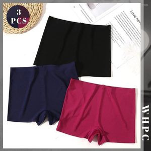 Damenhips 3pcs/Set sexy weibliche Boyshort Ice Silk Boxer Slips für Frauen Damen weiche hautfreundliche Unterwäsche Gummiband