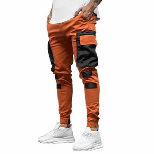 Herrbyxor herr jogger sportbyxor spårar byxor mens höst och vinterficka lapp arbete jogger byxor street casual byxor q240525