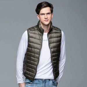 Herrarna ner parkas ny herr vinterjacka 90% vit anka ner vest bärbara ultralätt ärmlös jacka mens jaqueta bärbar maistcoat q240525