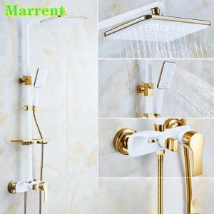 Sistema di doccia per bagno in oro bianco RUSUET COLD COLD COLD BRASSO TACCHER TAPPAGGIO PAUGHT DOCCHI