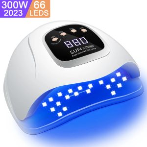 Lâmpada de LED UV para manicure para secador de unhas com lâmpada de secagem de unhas de 1m 66leds Gel Varnish com LCD Display UV para manicure