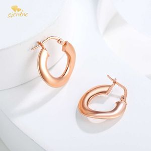 Kvinnor Pure Sier Mobius Hoop örhängen 18K Rose Gold Plated Eternal Love Twisted Aperture Fashion inte allergisk örhänge