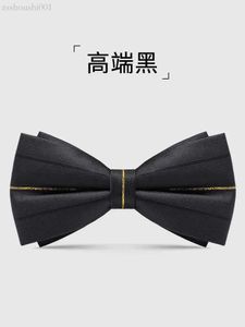 Mens bow tie Formal Business banquet Wine suit shirt Dress man Groom Accessories Black240409 3661