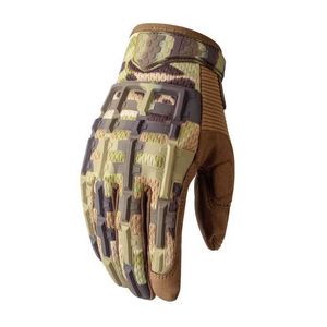 Sporthandskar Heta försäljning utomhus sporttaktiska handskar full finger lång camo handskar armé militär anti-skip växel airsoft cykling skytte män q240525