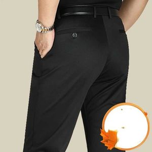 Mäns byxor 2023 Mens Suit Pants Spring Autumn Male Dress Pants Business Office Wrinkle Resistant Big Size Classic byxor Male V70 Q240525
