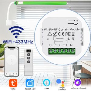 WiFi Smart Curtain Switch 433MHz Ansluten Tuya Roller Shutter Switch Module Fjärrkontroll för Alexa Google Home Assitant