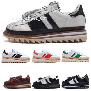 Black Designer Shoes Superstares Silver CLOT By Edison Chen White Crystal Sand Originals 2024 Men Women Trainer Sneakers Size 5.5 - 12