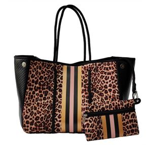 131 Designs stor kapacitet Neopren Tote Women Beach Bag Axelväskor som säljer damväska Purse Set4892657