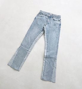 2022SS Błękitne dżinsowe spodnie Mężczyźni Kobiety Wysokiej jakości Vintage Vintage Prane z ciężkimi tkaninami 25882745