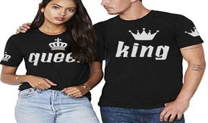 Сладкая короля королева пара соответствует футболкам с коротким рукавами