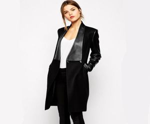 2016 Long Slim Coat Coat Jacket Professional Casual Leather Jacket6472215