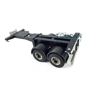 Toucan 1/14 20ft 2axles semi trailer chassi kit rc trator controle remoto para tamiyaya brinquedos externos para meninos presentes