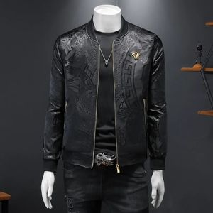 Korean slim fit jacket Spring/Summer mens fashion trend jacket casual mens motorcycle mens clothing 240516