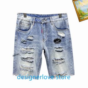 Mens korta jeans designer shorts för män lila kvinnor byxor märke sommaren high street retro rak regelbunden denim tvättade gammal jean man outfit