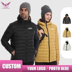 Men's Down Parkas Customized winter warm jacket mens ski jacket camping hiking outdoor warm and slim fit jacket windproof jacket Q240525
