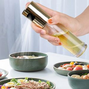 Bottiglia spruzzatore di olio d'oliva da 100 ml trasparente in vetro trasparente distributore di bottiglie portatile per bottiglia portatile cucina cucina cucina