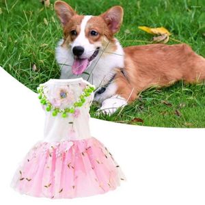 Собачья одежда для мытья красивая юбка для щенка для питомника рубашка милое платье сетка для домашней одежды