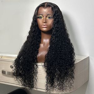150 Ddensity Curly 레이스 전면 흑인 여성을위한 인간 머리 가발 사전 뽑아 브라질 머리 깊은 파도 전면 가발 13x6 HD 레이스 가발