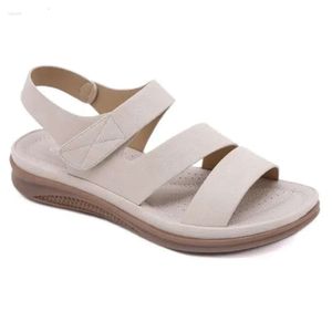 Strandsandalen Retro Sommerschuhe runden Kopf Neigung bequeme leichte Frauen lässig Größe Caual 265 Andal F5C Hacke Ize