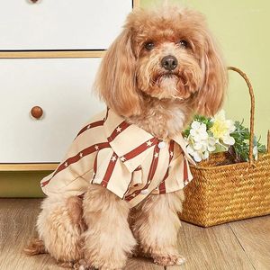 Dog Apparel Summer Ins Classic Striped Shirt Pet Clothing Printed With Star Breatble Thin Selling