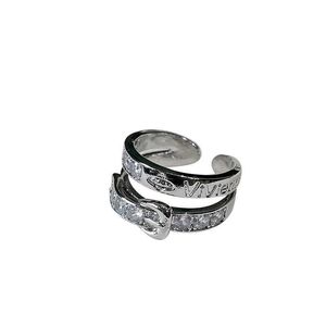 Brand Unusual Westwoods hollowed out letter ring female niche design unique couple new Nail