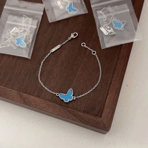 S925 silver Charm stud earring pedant necklace with blue turquoise stone bracelet for women wedding jewelry gift have box Stamp q10