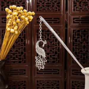 Miao New Chinese Sier Geometric Hollow Step Shake Hairpin Pea Tassel Ancient Style Qipao Hanfu Hair Accessories