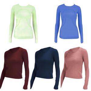 Womens Long Sleeve Yoga Top Women Solid Quick Dry Breathable Sports Workout Gym Tees T Shirt Female Outdoor Athletic 2.0