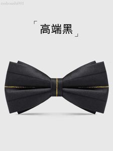 Mens Bow Tie Formal Business Banket Wine Suit Shirt Dress Man Groom Accessories Black240409 B3AA