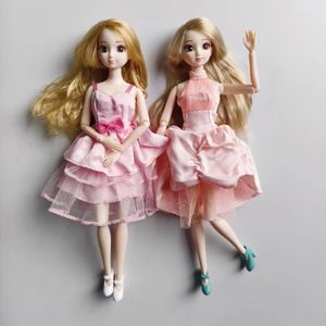 28cm Princess Doll and Dress 3D Eyes Bjd Mobile Body 1/6 Womens Fashion Sweet Doll Girl Gift No Box 240513