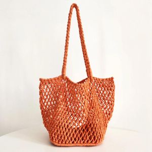 Shoulder Bags Ins Cotton Woven Bag Seaside Holiday Beach