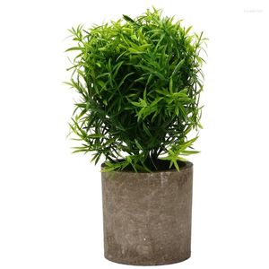 Dekorativa blommor 3 Pack Small Potted Artificial Plastic Plants Mini Fake Rosemary Plant Faux Flower huskontakt för heminredning inomhus