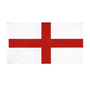 Stokta 3x5ft 90x150cm Asma Beyaz Arka Plan Kızıl Haç İngiltere Bayrağı ve Banner Kutlama Dekorasyonu için Banner4462571