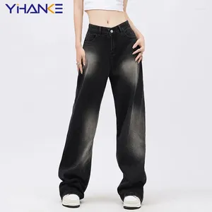 Women's Jeans Womens Fashion High Waist Women's Wide Leg Baggy Woman Denim Tie Dye Pants Jean Mom Trousers Boyfriend Y2k