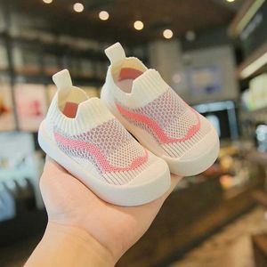 First Walkers New Baby Shoes Spring/Summer Mesh Breathable and Anti slip Preschool Childrens First Step Walker Lightweight Sliding Casual Sports Shoes d240525