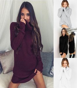 Women Cowl Neck Loose Sweaters Long Sleeve Fall Winter Oversize Sweater Jumper Tops Sexy Dress Candy Colors4924907