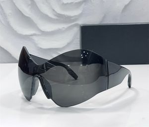 Moda Trend Tasarımcı Erkek Kadın Güneş Gözlüğü 0180'ler AVANT-GARDE Eşsiz tek lens büyük boy gözlükleri modaya uygun kişilik tarzı anti-ultraviyole geliyor