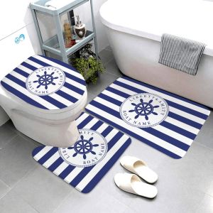 Nautical series bathroom mats compass bathroom mat three-piece set bathroom rugs and mats bathroom products can be customized
