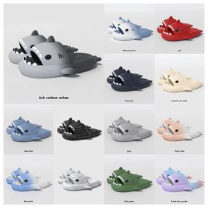 Luxury Slippers Summer Designer Shark Sliders Men Women Slides black Blue Memory Foam Sandals Soft Thick Cushion Slipper Cloud Indoor Outdoor