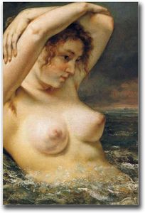 Mulher em The Waves (1868) Pintura clássica Poster Poster Arte Impressão ARTE NUSE NUS