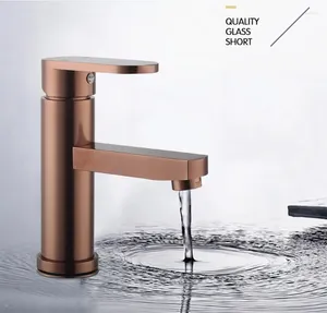 Waschbecken Wasserhähne 2 Stile Luxus ein Griff Wasserhahn Roségold aus dem Aluminium Basin Copper Mixer Tap