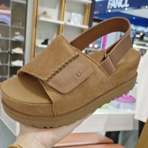 Designer sandali pantofole W Goldenstar Hi Slingback Women Sliper Platform Pocciosa spiaggia Slides Tasman Muli Comfort Fashion Classics Scarpe Sport Castagna