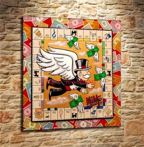 Monopoly with Wings Canvas Painting Living Room Home Decor Modern Mural Art Oil Painting9116601