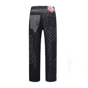 Marka dżinsy Louiselys dżinsy viutonlys dżinsowe spodnie projektant dżinsów luźne spodnie wysokiej jakości prosta design retro streetwear przypadkowe spodnie