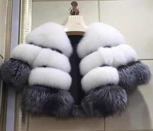 New Fashion Women039s Roupas Faux Fox Fur Casat Manga Longa Feminino Overcoat9958032