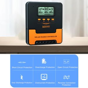 12V 24V Auto MPPT Solar Charge Controller 10a/20a/30a/40a/50a/60a regulador PV Smart para LIFEPO4 Baterias de chumbo de gel de gel de lítio