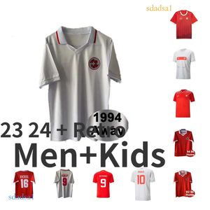 2023 2024スイスのサッカージャージーxhaha excafor sow shaqiri eedi seferovic men kids kit 23 24フットボールシャツスイスレトロ92 94 96ビッケルsforza