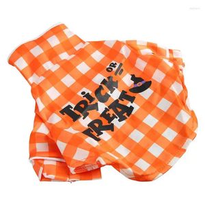 Dog Apparel Plaid Skirt Pet Vestres Design One Piece fofa para a festa de Halloween diariamente