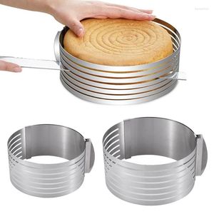 Bakning formar 16-20 cm kaka verktygsskivare ring bakprodukter skärare justerbar mögel diy kök tillbehör